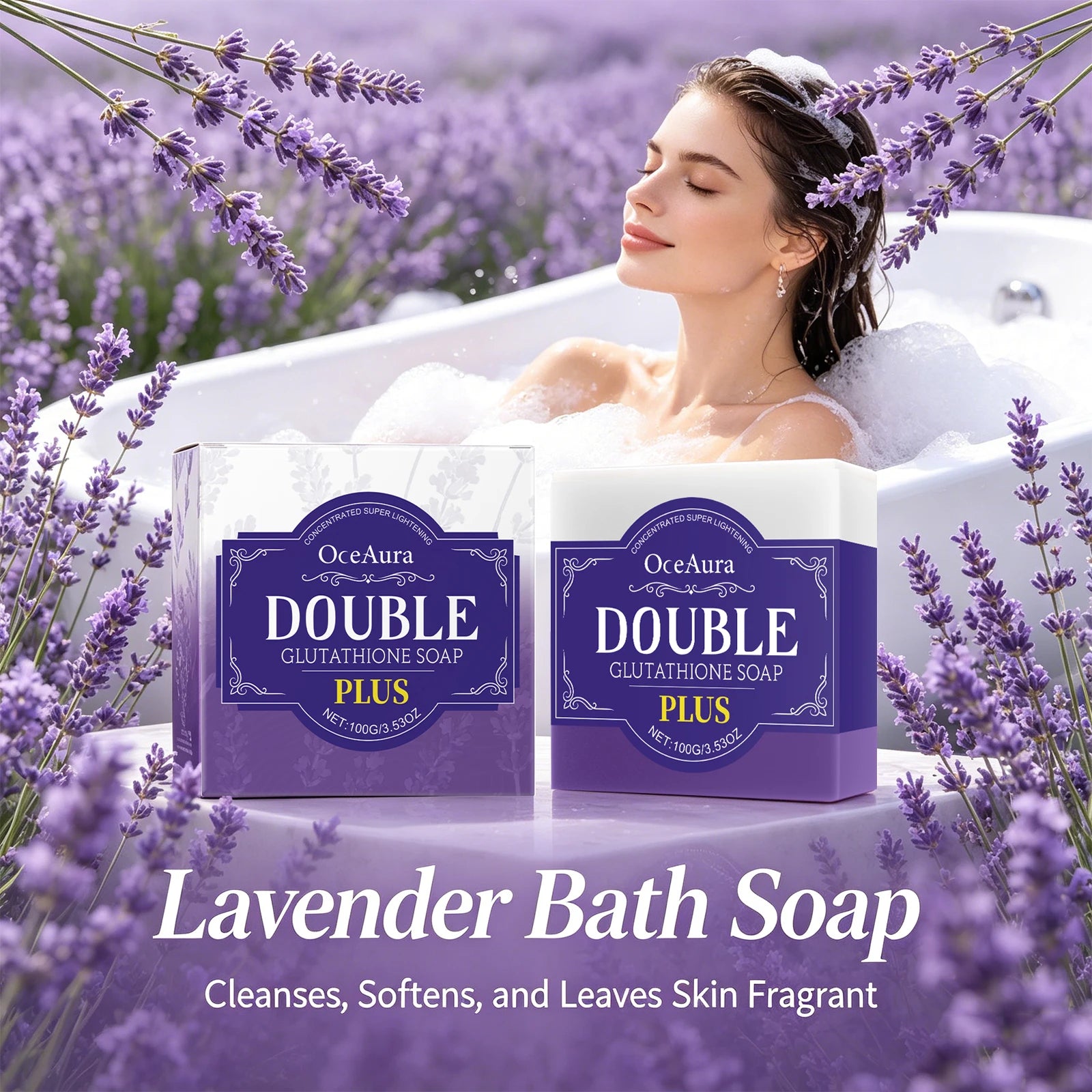 Lavender Brightening and Deep Cleansing Soap Bar - 2