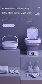 Portable Folding Washing Machine for Underwear and Socks