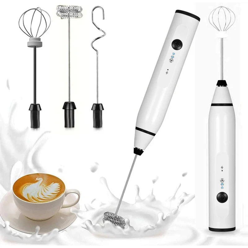 Rechargeable Electric Handheld Milk Frother and Whisk