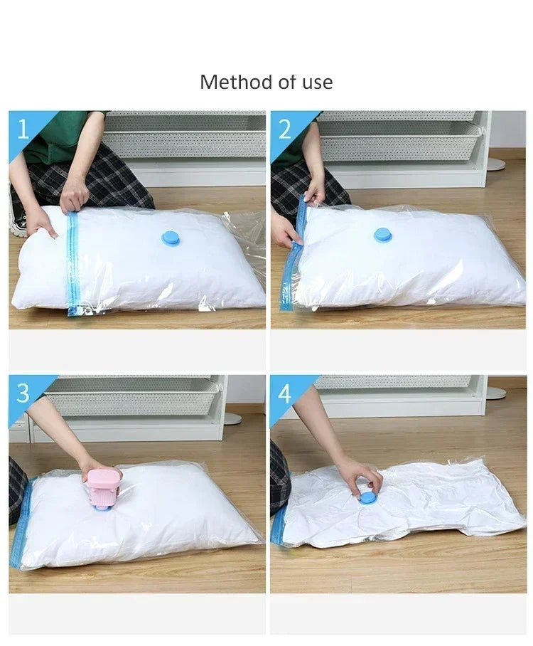 Vacuum Compression Storage Bags for Clothes and Bedding - 11