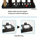 Wall-Mounted Fishing Rod Storage Rack