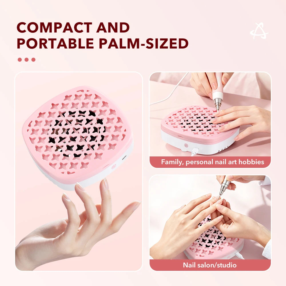 USB Portable Nail Dust Collector for Home Manicures