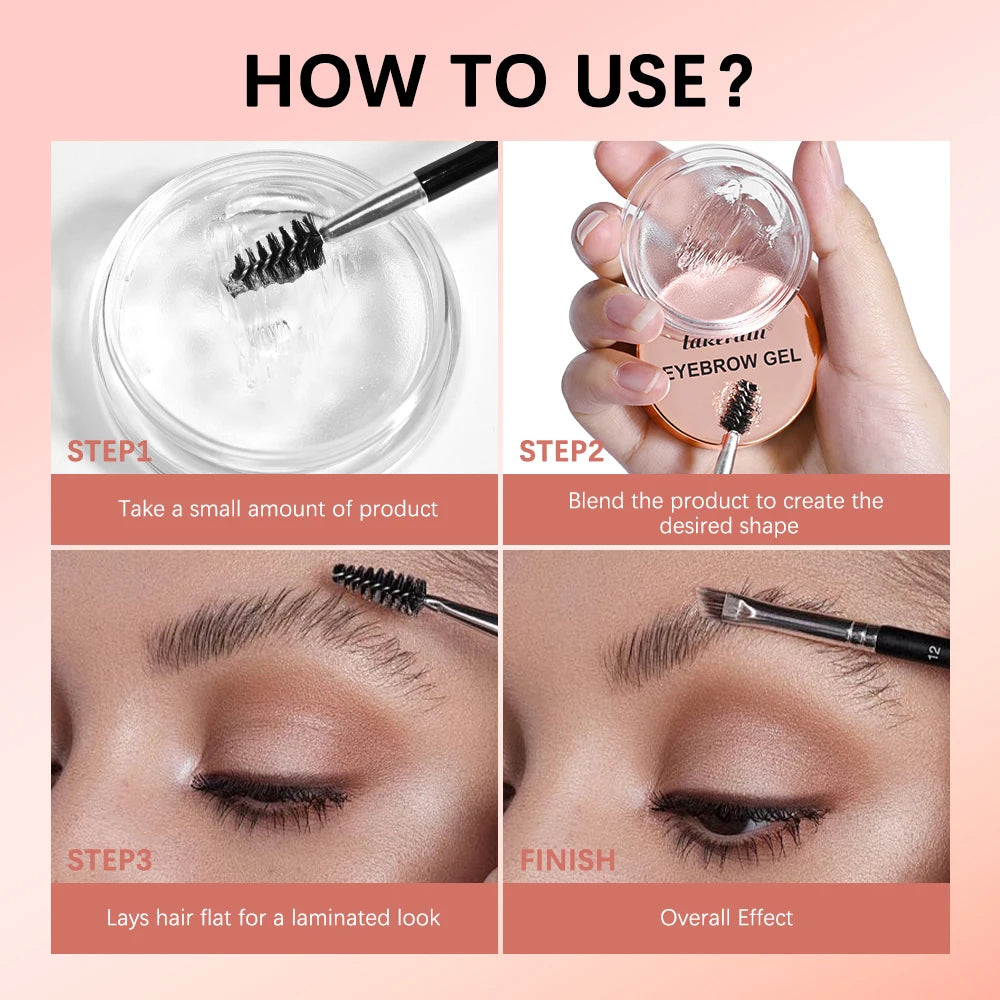 Waterproof 3D Eyebrow Styling Sculpting Gel for Natural Brows
