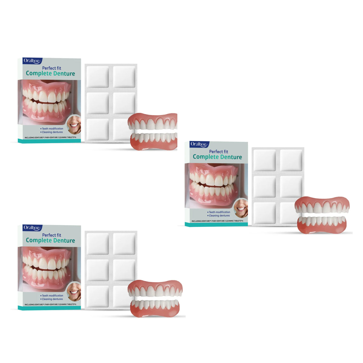 Cosmetic Denture Set for Instant Smile Restoration