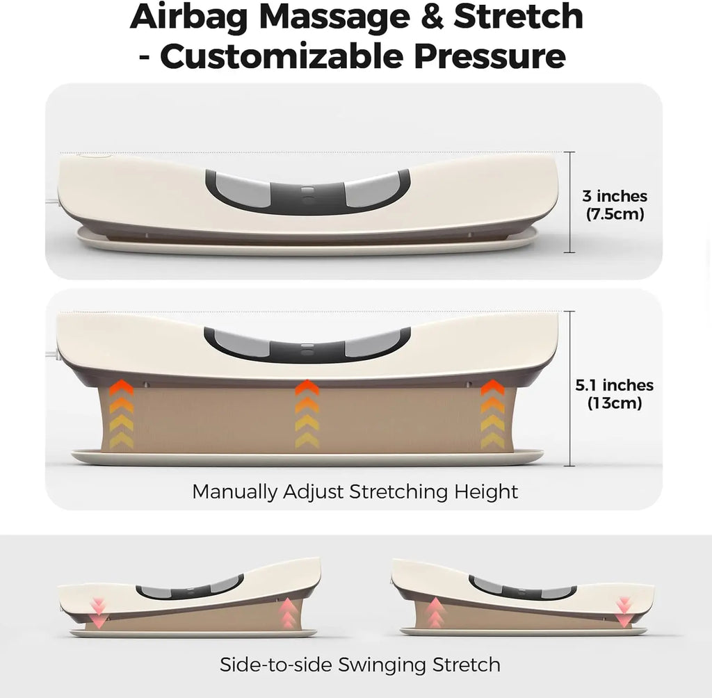 Electric Lumbar Back Stretcher and Massage Device