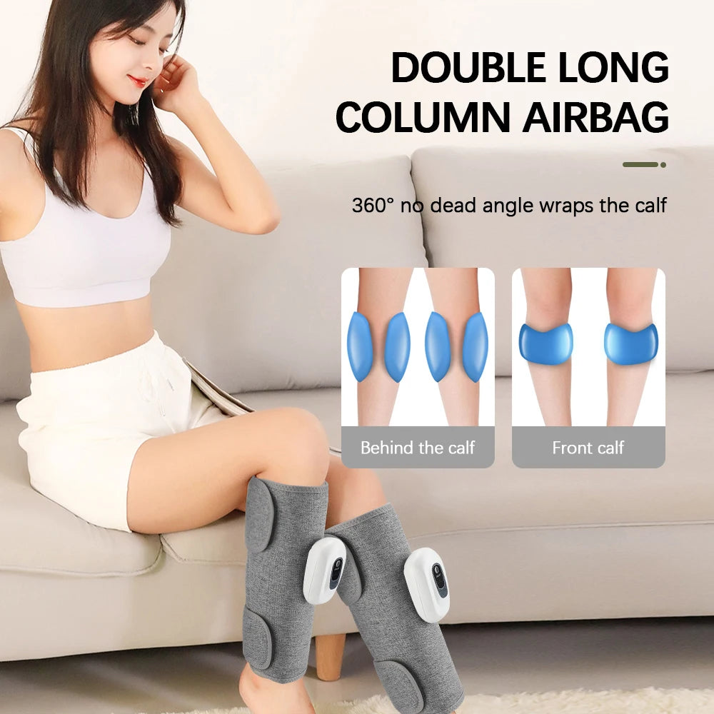 Wireless Air Compression Leg and Calf Massager for Muscle Recovery