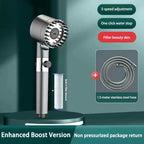 High-Pressure Adjustable Shower Head with Massage Brush