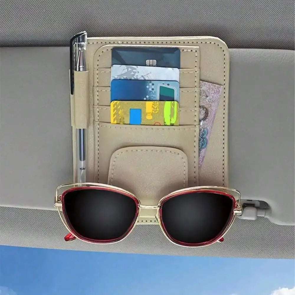 Car Sun Visor Multi-Pocket Organizer and Storage Holder