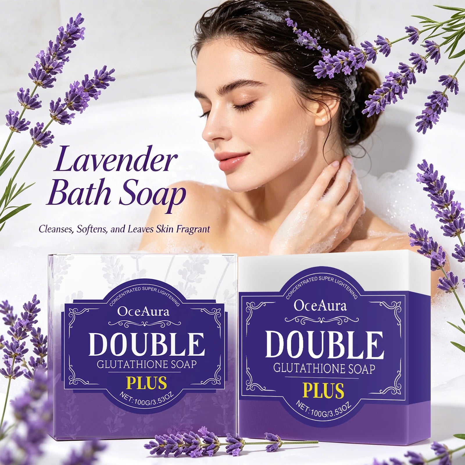 Lavender Brightening and Deep Cleansing Soap Bar - 1