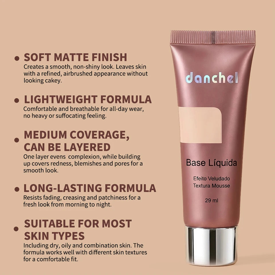 Velvet Matte Liquid Foundation for Flawless Coverage