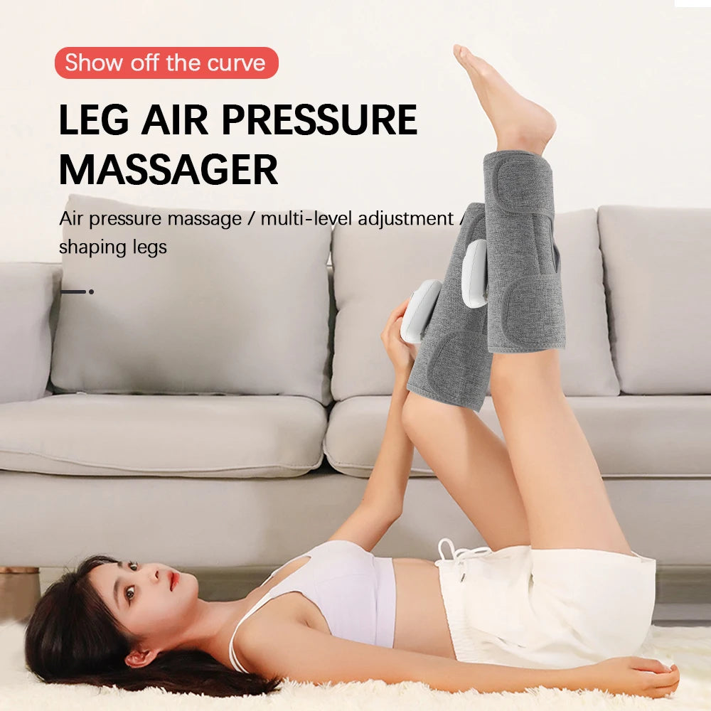 Wireless Air Compression Leg and Calf Massager for Muscle Recovery