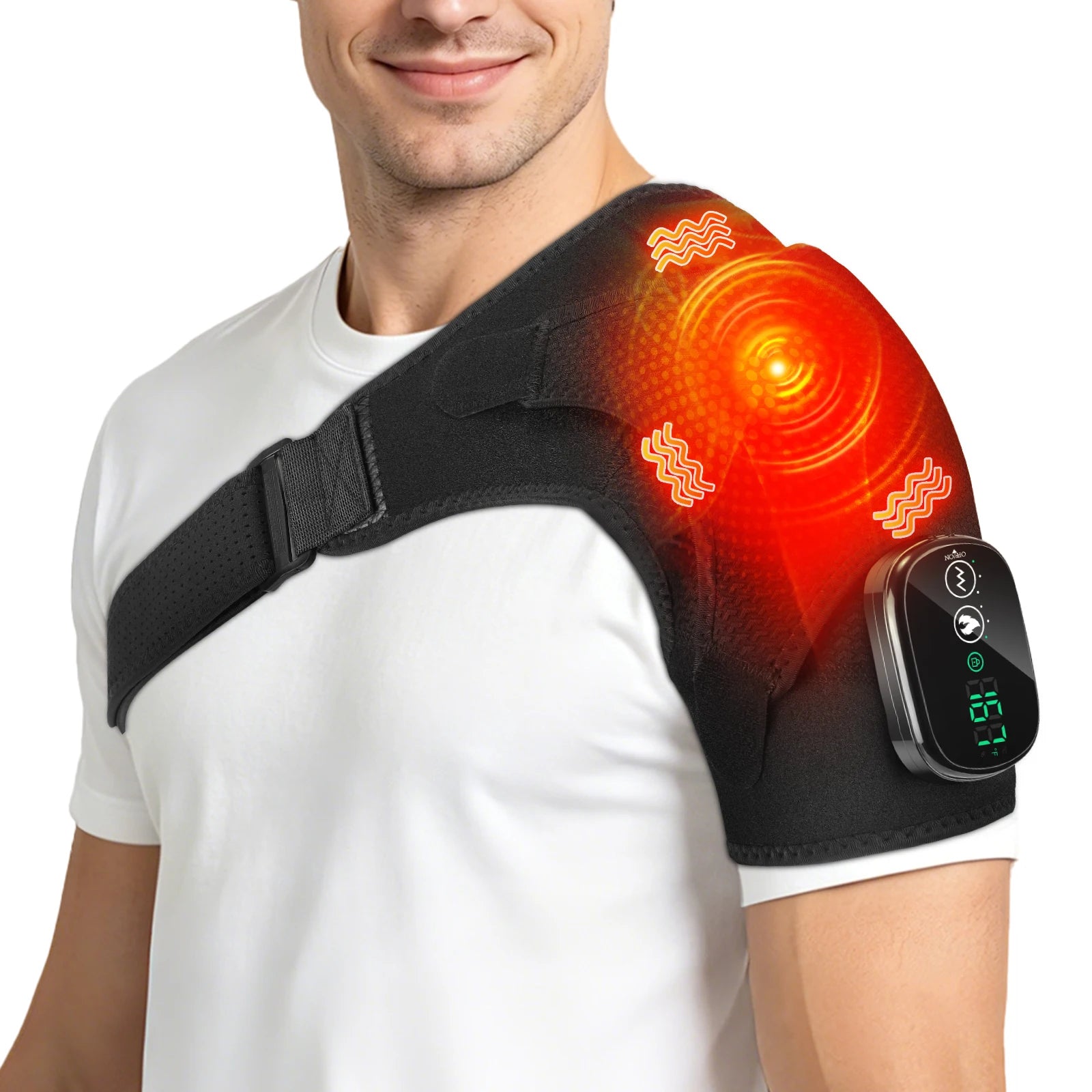 Cordless Heated Shoulder Massager with Vibration - 20
