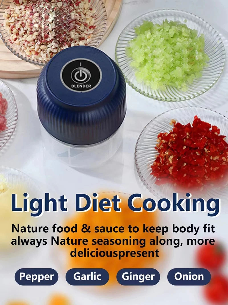 Wireless Mini Electric Food Chopper and Garlic Crusher