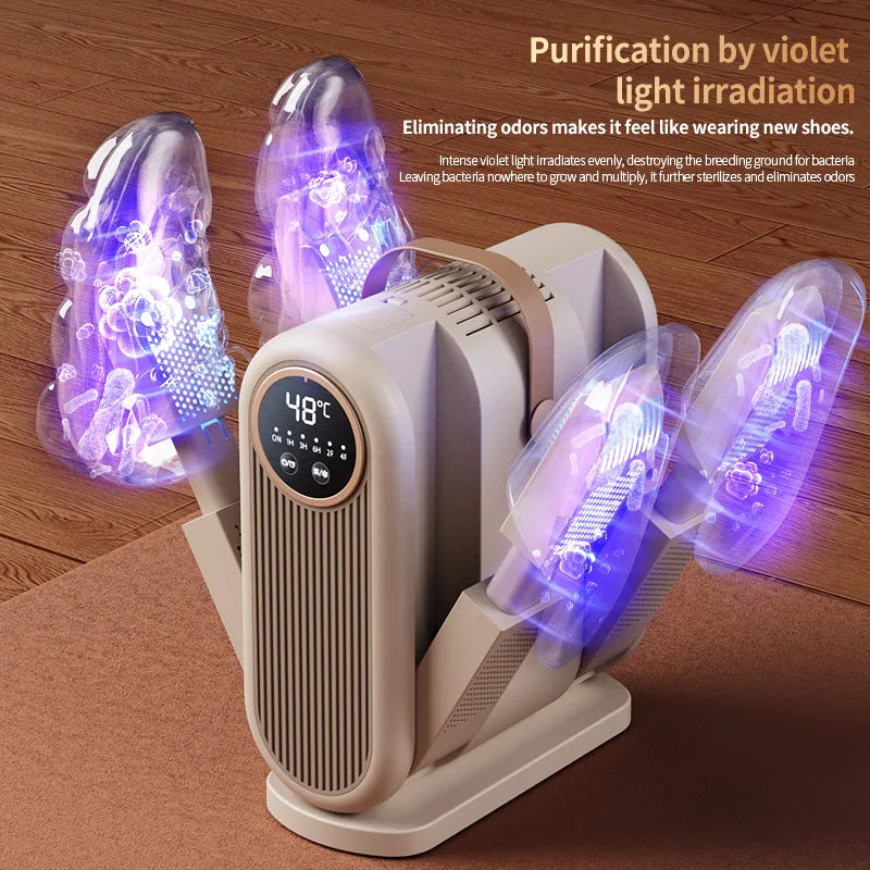 Foldable Electric Shoe Dryer and Deodorizer with Timer