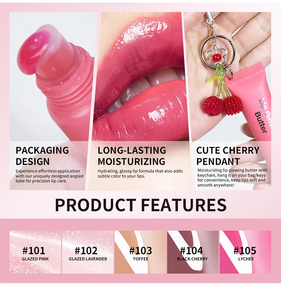 Moisturizing Lip Gloss Butter with Keychain