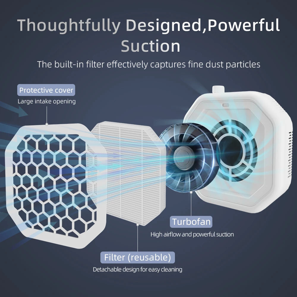 Rechargeable Cordless Nail Dust Collector for Manicures