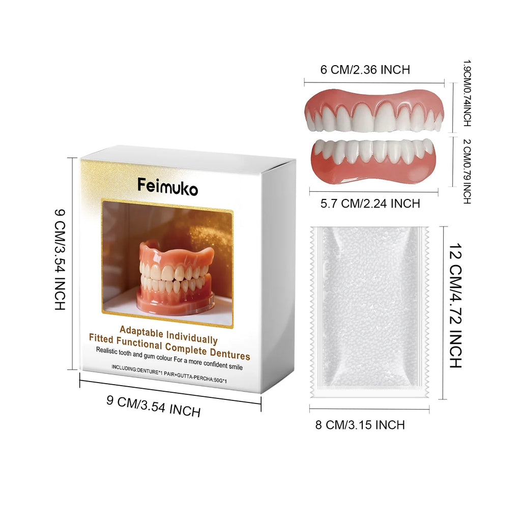 Temporary Cosmetic Denture Fitting Kit for Instant Smile