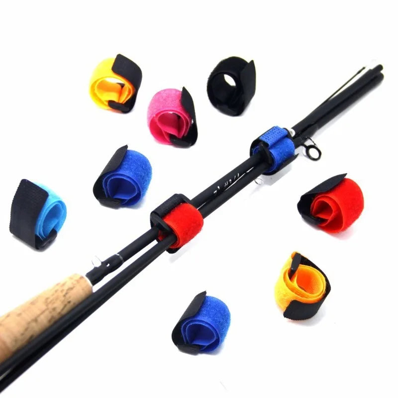Reusable Fishing Rod Tie Straps for Organized Gear (10 Pack) - 4