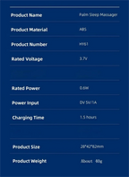 Microcurrent Handheld Sleep Aid and Anxiety Relief Device