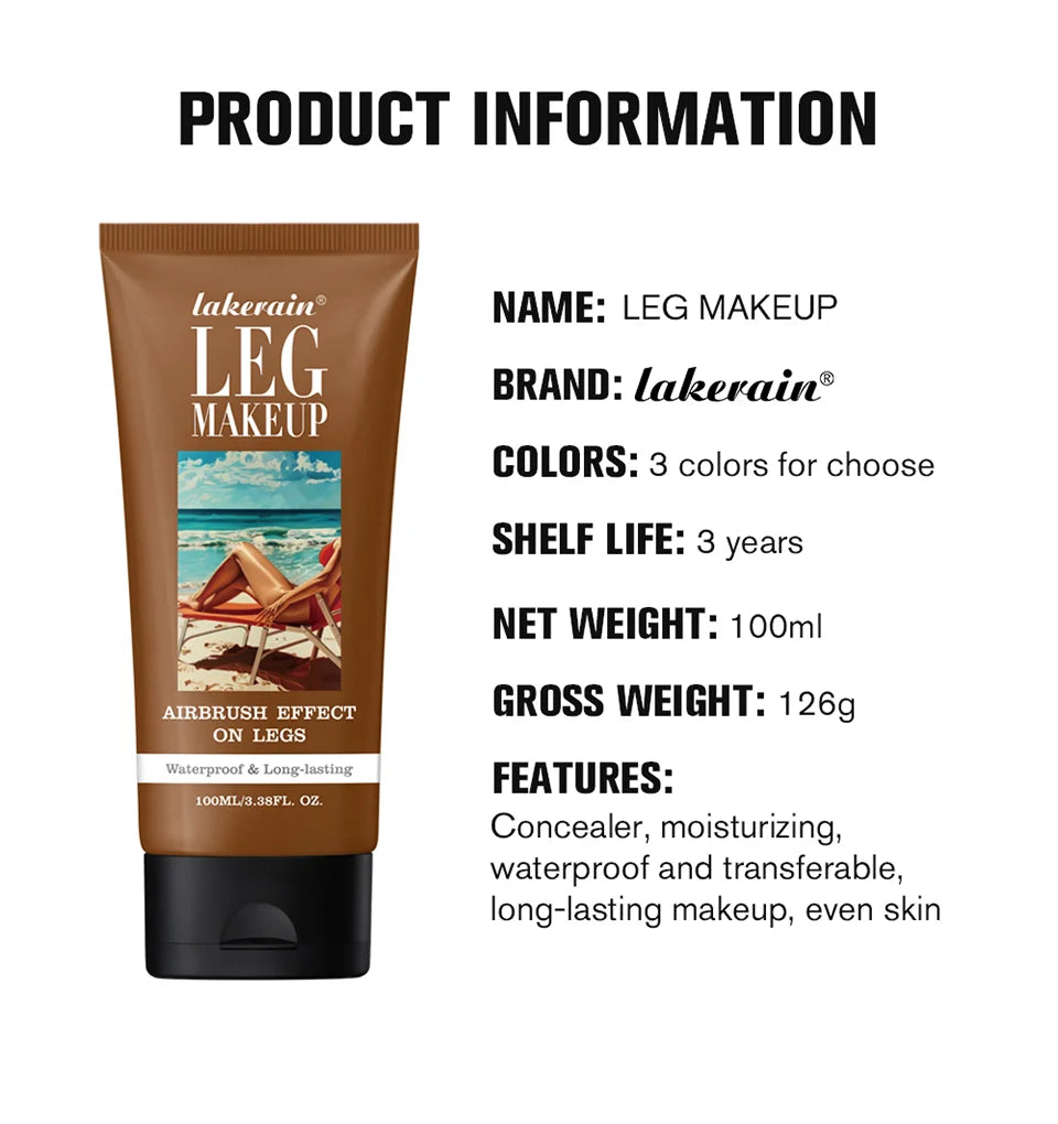 Waterproof Leg Foundation for Flawless Even Skin Tone