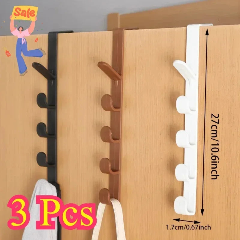 Over-the-Door Multi-Hook Organizer for Bags and Hats