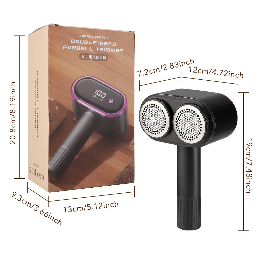 Rechargeable Electric Fabric Shaver with 5-Speed LED Display
