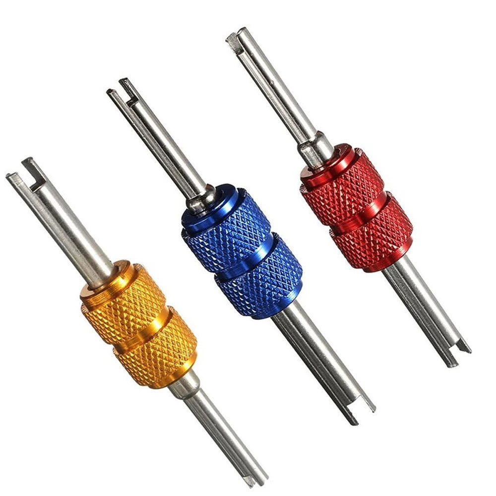 Dual-Head Tire Valve Core Remover Tool