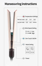 2-in-1 Professional Hair Dryer and Straightener Tool