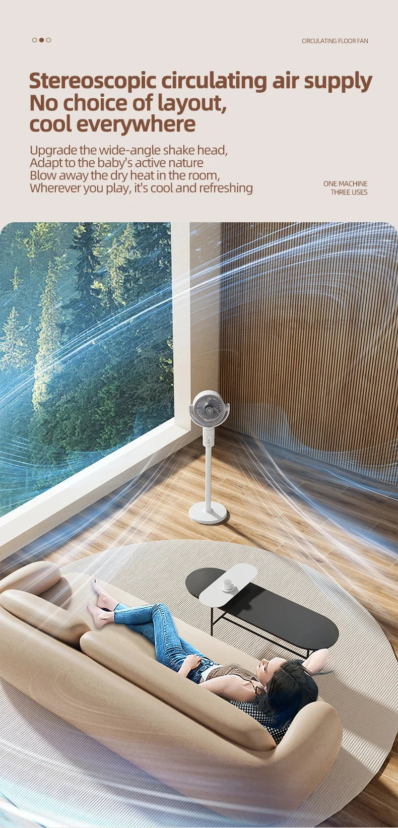 360 Degree Quiet Circulation Fan with Aromatherapy and Mosquito Repel