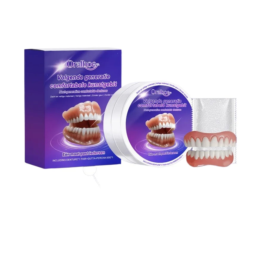 Instant Snap-On Silicone Denture Kit for Natural Smile