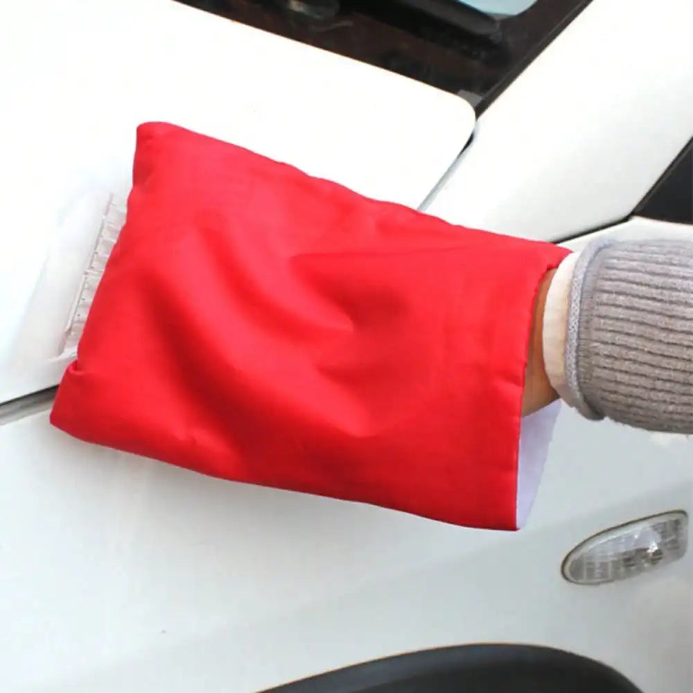 Insulated Ice Scraper Mitt for Car Windshield Winter Snow Removal - 2