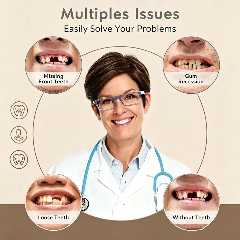 Comfortable Realistic Silicone Dentures for Bright Smiles