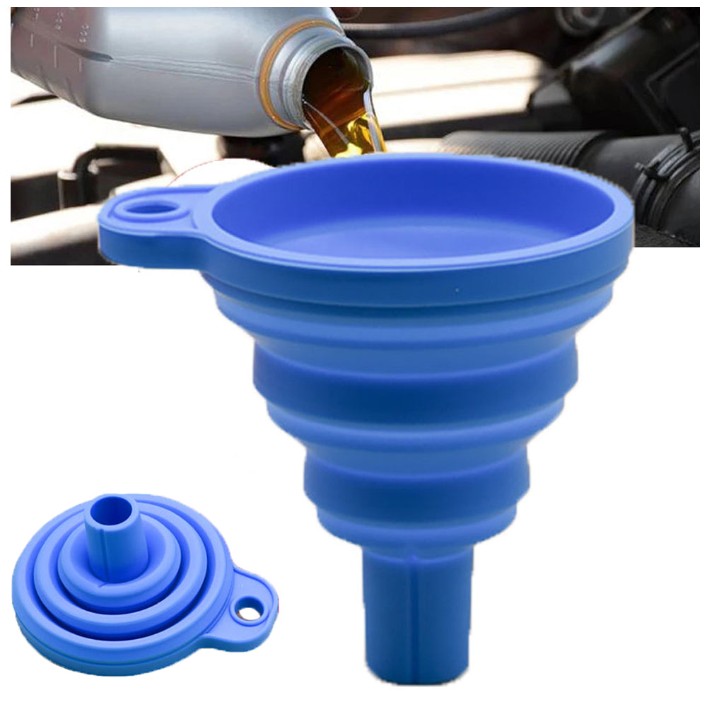Collapsible Silicone Funnel for Car Oil and Fluid Changes - 8