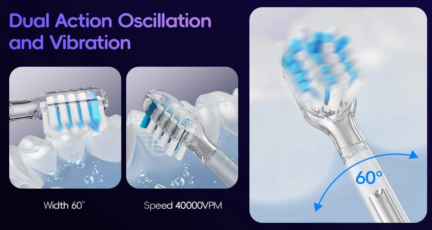 Portable Sonic Toothbrush and Water Flosser Oral Care Set - 15