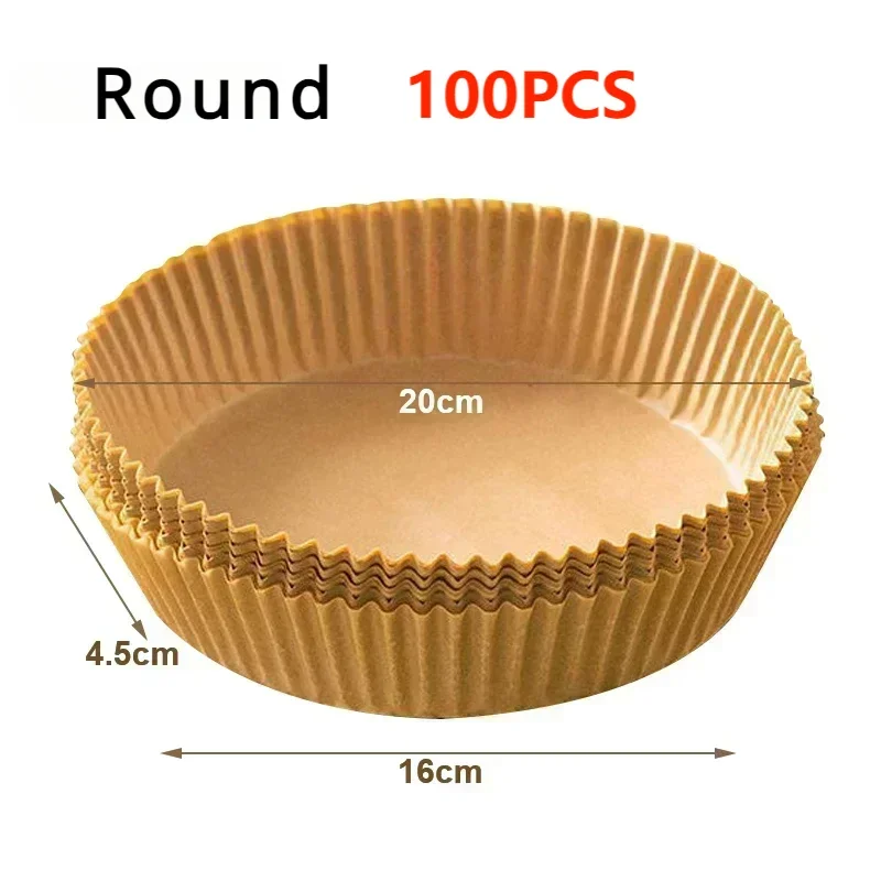 Disposable Non-Stick Air Fryer Parchment Paper Liners - 21