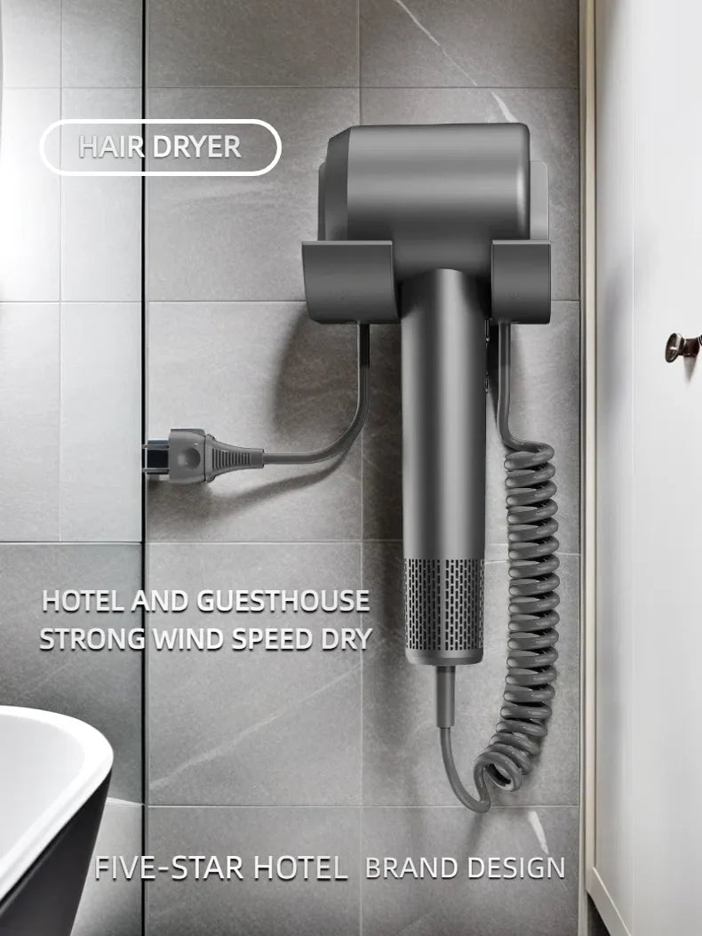Wall-Mounted Ionic Hair Dryer for Home and Bathroom