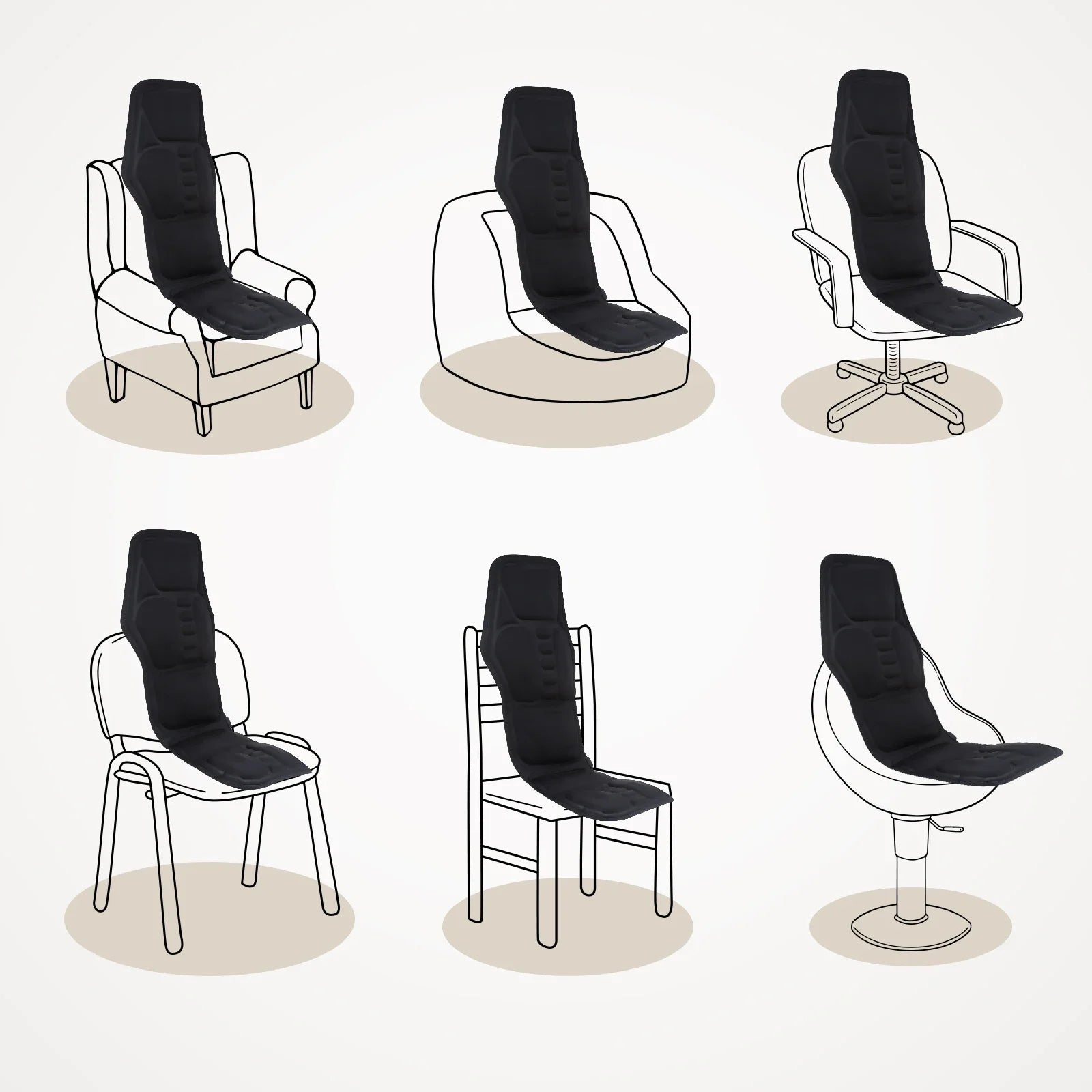 Full-Body Electric Heated Massage Chair Cushion for Home and Car - 6