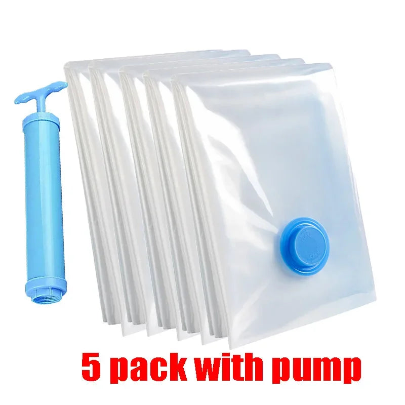 Vacuum Compression Storage Bags with Hand Pump