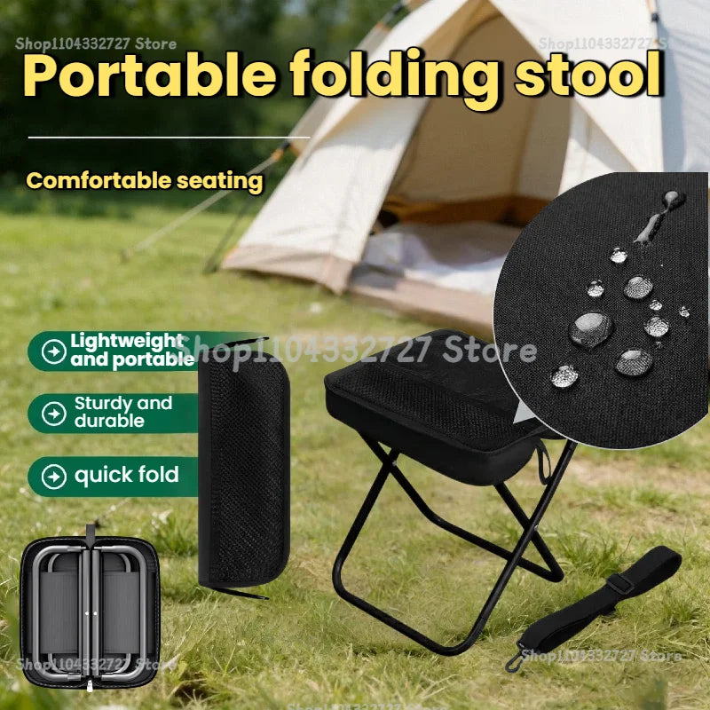 Portable Lightweight Folding Stool for Outdoor Camping and Hiking