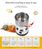 Compact Electric Stainless Steel Food and Coffee Grinder
