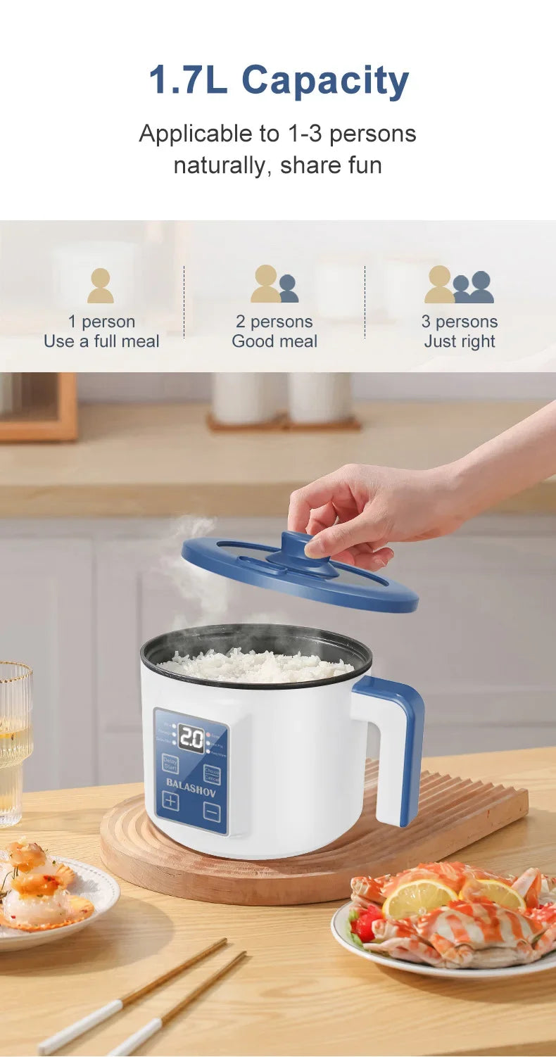 Compact Multi-Function Electric Rice Cooker for Home