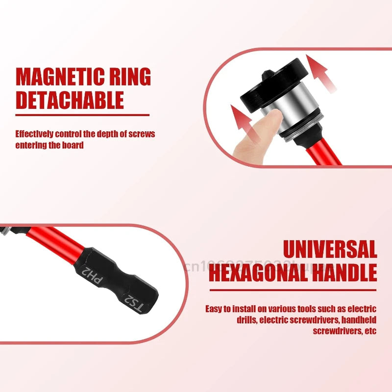 Magnetic Drywall Screw Setter and Positioning Drill Bit