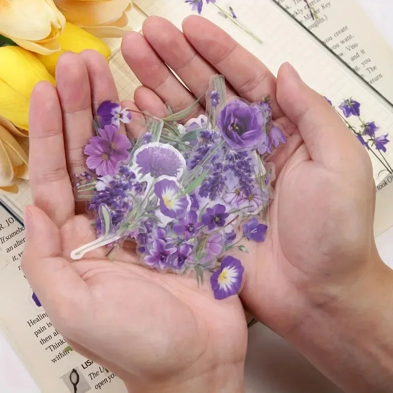40-Piece Floral Sticker Set for Scrapbooking and Journaling - 9