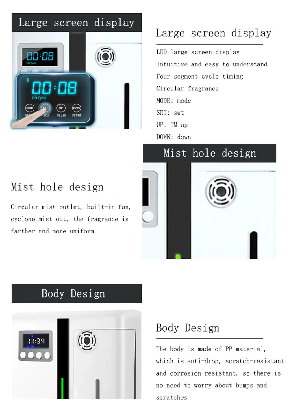 Wall Mounted Aroma Diffuser for Home and Hotel
