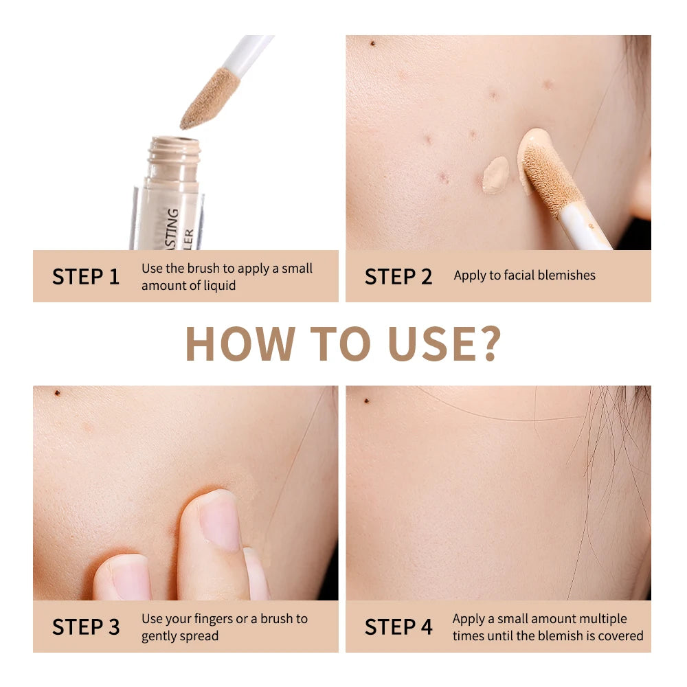 Full Coverage Matte Liquid Concealer for All Skin Types - 6