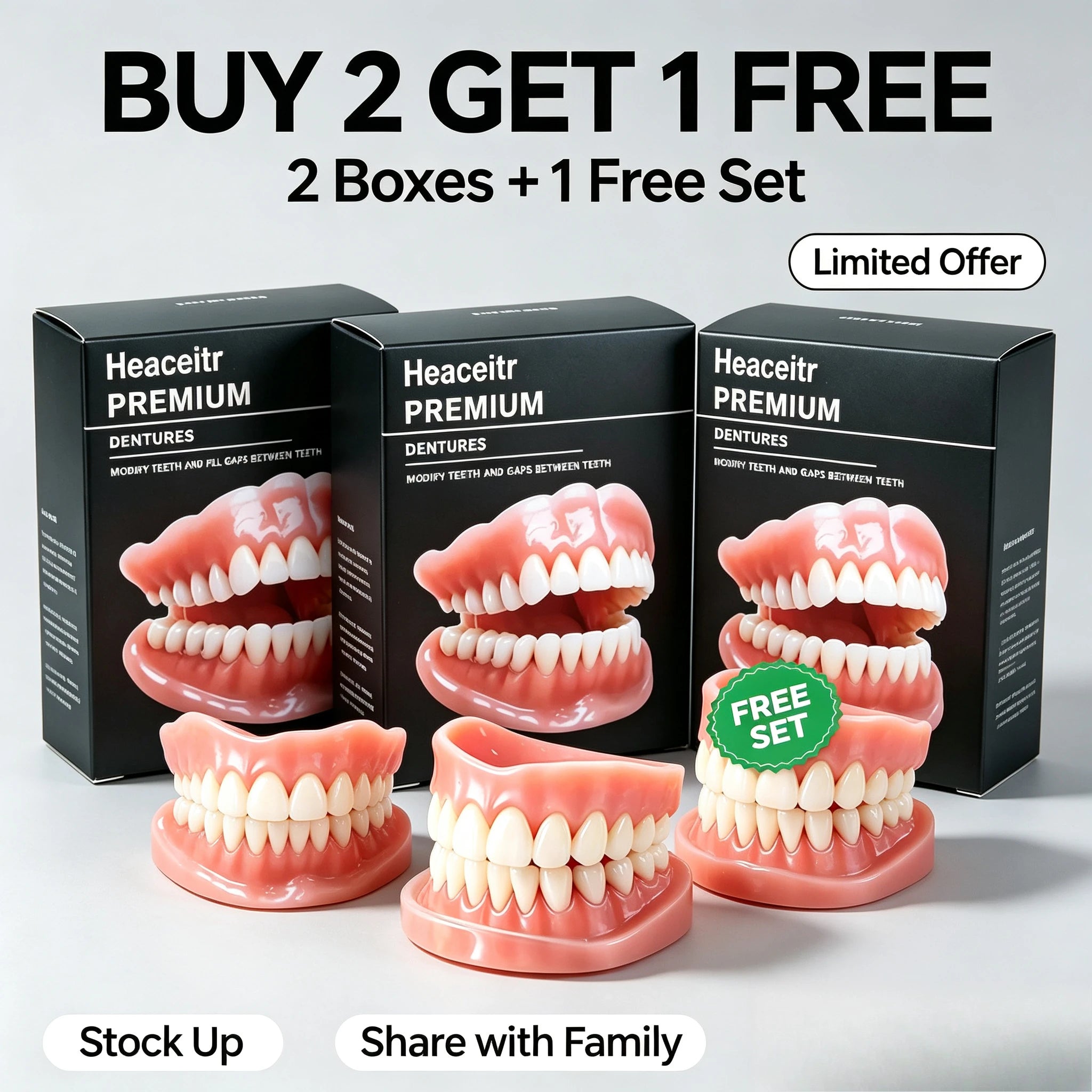 Custom Fit Silicone Comfort Dentures - 9
