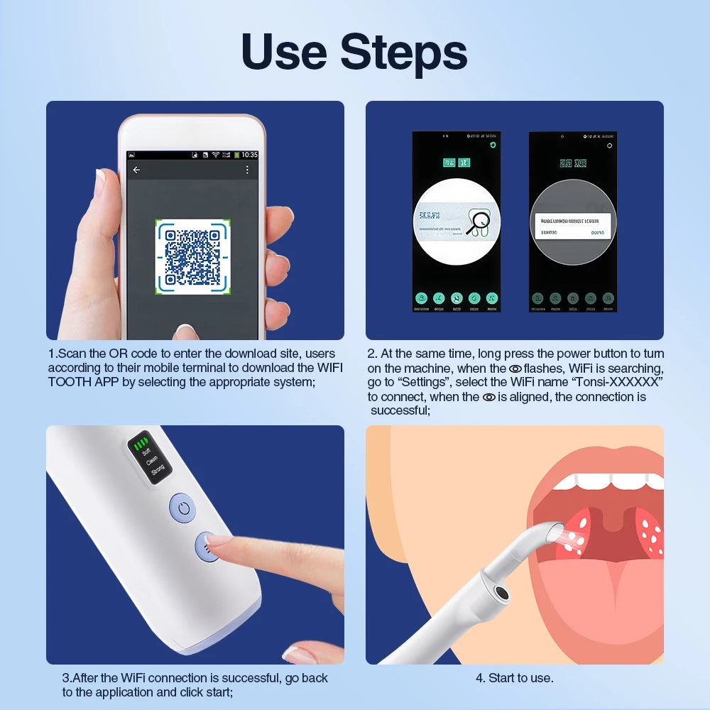 HD Visible Tonsil Stone Remover Vacuum Tool