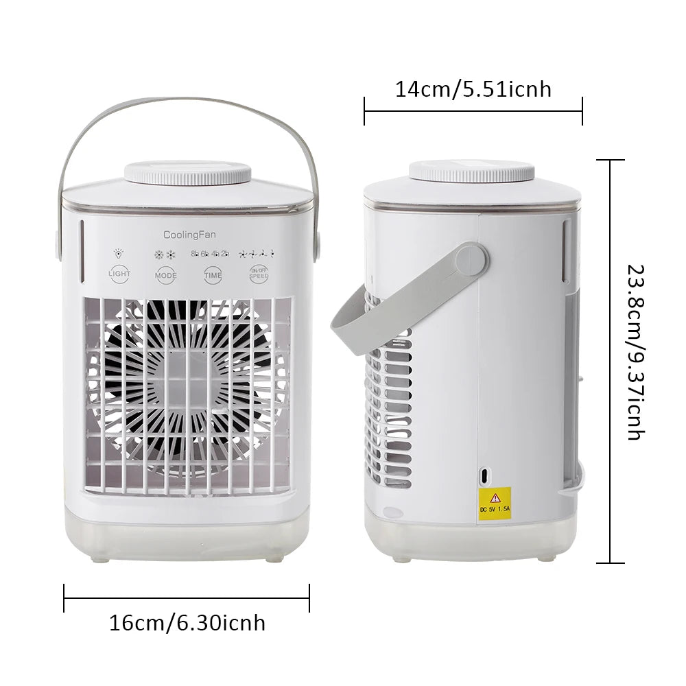 3-in-1 Portable Desktop Air Cooler and Humidifier Fan - 14