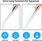 Extra Long Stainless Steel Aquarium and Terrarium Feeding Tweezers