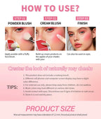 2-in-1 Cream and Powder Blush Palette for Radiant Glow